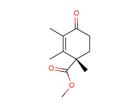 2-Cyclohexene-1-carboxylic acid, 1,2,3-trimethyl-4-oxo-, methyl ester,
(1S)-
