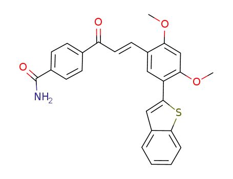 4-[3E-(5-BENZO[b]THIOPHEN-2-YL-2,4-DIMETHOXYPHENYL)ACRYLOYL]BENZAMIDE