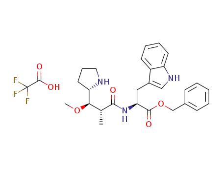 benzyl N-{(2R,3R)-3-methoxy-2-methyl-3-[(2S)-pyrrolidin-2-yl]propanoyl}-L-tryptophanate trifluoroacetate