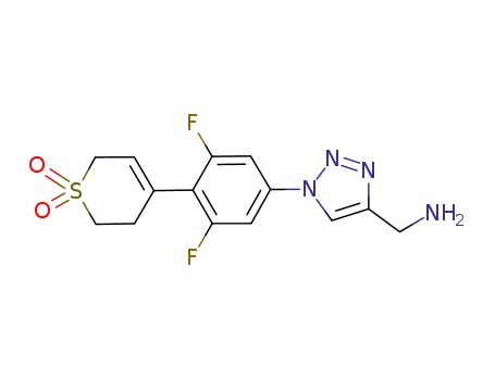 C-{1-[4-(1,1-dioxo-1,2,3,6-tetrahydro-1λ6-thiopyran-4-yl)-3,5-difluoro-phenyl]-1H-[1,2,3]triazol-4-yl}-methylamine