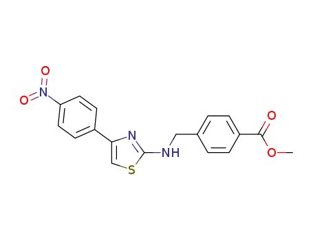 Molecular Structure of 540737-39-1 (methyl 4-({[4-(4-nitrophenyl)-1,3-thiazol-2-yl]amino}methyl)benzoate)