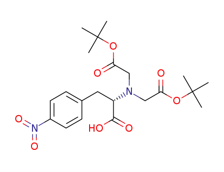 Molecular Structure of 1619224-40-6 (2-(bis-2-tert-butoxycarbonylmethylamino)-3-(4-nitrophenyl)propanoic acid)