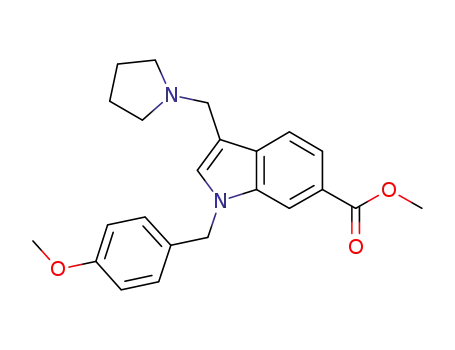 3-(1-pyrrolidino)methylindole-1-(4-methoxybenzyl)-6-carboxylic acid methyl ester