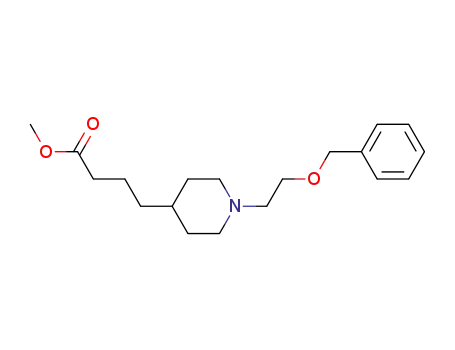 Molecular Structure of 845753-95-9 (4-Piperidinebutanoic acid, 1-[2-(phenylmethoxy)ethyl]-, methyl ester)