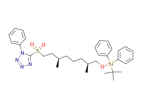 5-[8-(tert-butyldiphenylsilanyloxy)-(3R,7S)-3,7-dimethyloctane-1-sulfonyl]-1-phenyl-1H-tetrazole