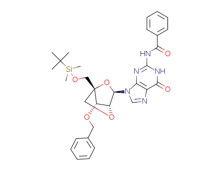 N-(9-((1R,3R,4R,7S)-7-(benzyloxy)-1-(((tert-butyldimethylsilyl)oxy)methyl)-2,5-dioxabicyclo[2.2.1]heptan-3-yl)-6-oxo-6,9-dihydro-1H-purin-2-yl)benzamide