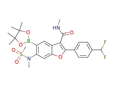 2-(4-(difluoromethyl)phenyl)-N-methyl-6-(N-methylmethylsulfonamido)-5-(4,4,5,5-tetramethyl-1,3,2-dioxaborolan-2-yl)benzofuran-3-carboxamide