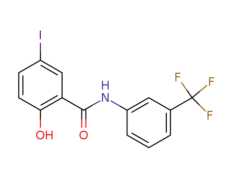 2-hydroxy-5-iodo-N-[3-(trifluoromethyl)phenyl]benzamide