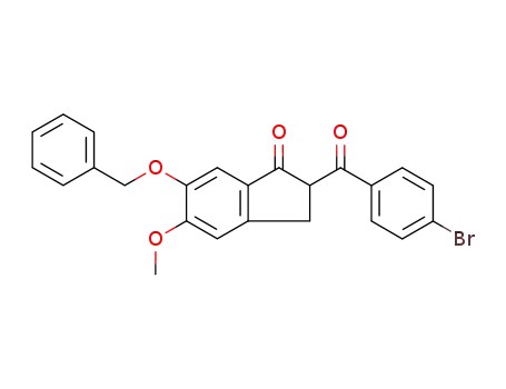 Molecular Structure of 760994-54-5 (6-(benzyloxy)-2-(4-bromobenzoyl)-5-methoxyindan-1-one)