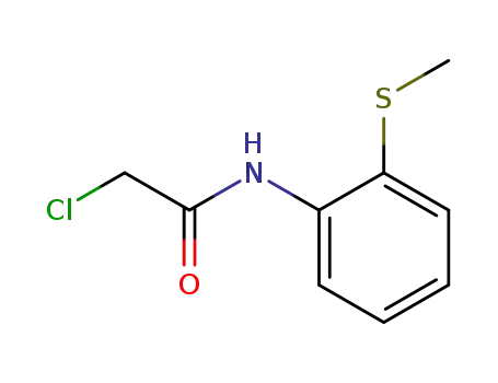 Molecular Structure of 90562-45-1 (2-Chloro-N-(2-methylsulfanyl-phenyl)-acetamide)
