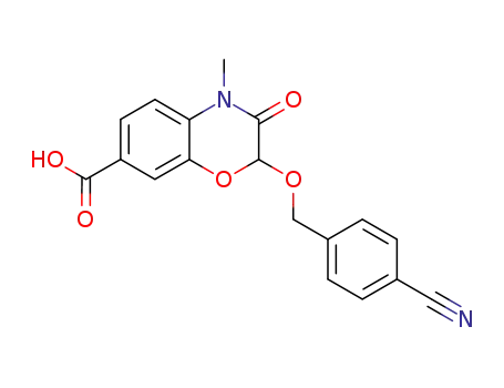 2-[(4-cyanobenzyl)oxy]-4-methyl-3-oxo-3,4-dihydro-2H-1,4-benzoxazine-7-carboxylic acid