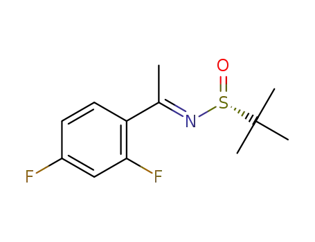 Molecular Structure of 1585971-57-8 ((R,E)-N-(1-(2,4-difluorophenyl)ethylidene)-2-methylpropane-2-sulfinamide)