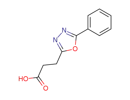 Molecular Structure of 23464-98-4 (3-(5-PHENYL-1,3,4-OXADIAZOL-2-YL)PROPANOIC ACID)