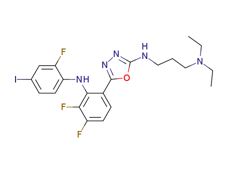 N-{5-[3,4-difluoro-2-(2-fluoro-4-iodo-phenylamino)-phenyl]-[1,3,4]oxadiazol-2-yl}-N',N'-diethyl-propane-1,3-diamine