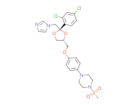 1-(4-{[(2S,4R)-2-(2,4-dichlorophenyl)-2-(imidazol-1-ylmethyl)-1,3-dioxolan-4-yl]methoxy}phenyl)-4-methanesulfonylpiperazine