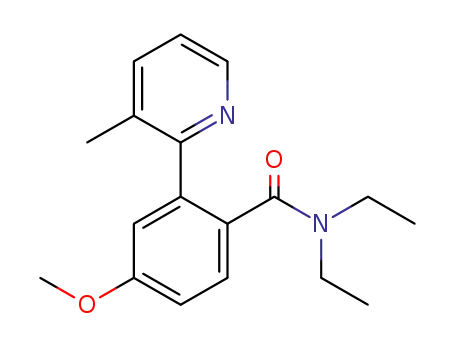 Molecular Structure of 958219-58-4 (N,N-diethyl-4-methoxy-2-(3-methylpyridin-2-yl)benzamide)