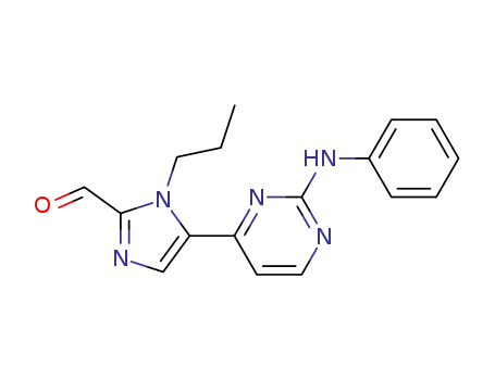 Molecular Structure of 600639-51-8 (1H-Imidazole-2-carboxaldehyde,
5-[2-(phenylamino)-4-pyrimidinyl]-1-propyl-)
