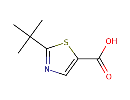 Molecular Structure of 1012881-39-8 (2-TERT-BUTYL-1,3-THIAZOLE-4-CARBOXYLIC ACID)