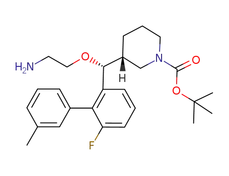 (3R)-tert-butyl 3-((2-aminoethoxy)(6-fluoro-3'-methylbiphenyl-2-yl)methyl)piperidine-1-carboxylate