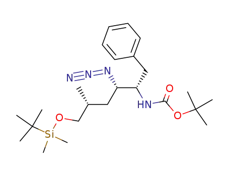 Carbamic acid,
[(1S,2S,4R)-2-azido-5-[[(1,1-dimethylethyl)dimethylsilyl]oxy]-4-methyl-1-
(phenylmethyl)pentyl]-, 1,1-dimethylethyl ester