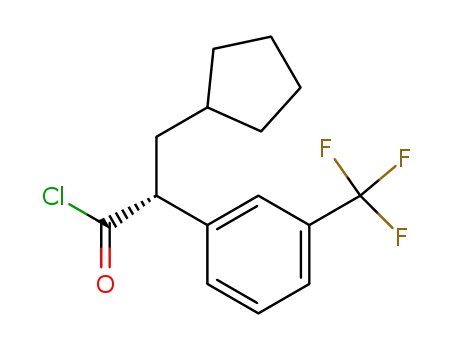 Molecular Structure of 1003013-52-2 (3-cyclopentyl-2(R)-(3-trifluoromethyl-phenyl)-propionyl chloride)