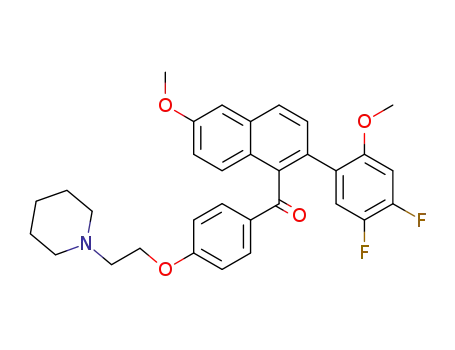 [2-(4,5-difluoro-2-methoxy-phenyl)-6-methoxy-naphthalen-1-yl]-[4-(2-piperidin-1-yl-ethoxy)-phenyl]-methanone