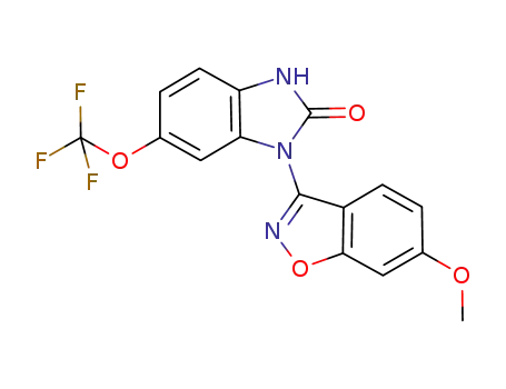1-[6-methoxybenzisoxazol-3-yl]-6-trifluoromethoxybenzimidazole-2-one