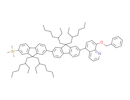 8-benzyloxy-5-[9,9,9',9'-tetrakis-(2-ethyl-hexyl)-7'-trimethylsilanyl-9<i>H</i>,9'<i>H</i>-[2,2']bifluorenyl-7-yl]-quinoline