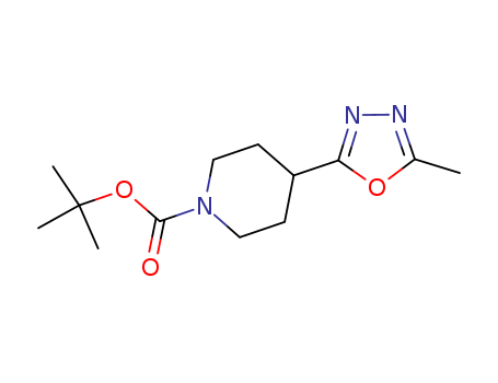 1-Piperidinecarboxylic acid, 4-(5-methyl-1,3,4-oxadiazol-2-yl)-,  1,1-dimethylethyl ester