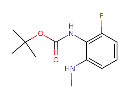 Molecular Structure of 1004618-83-0 (tert-butyl 2-fluoro-6-(methylamino)phenylcarbamate)