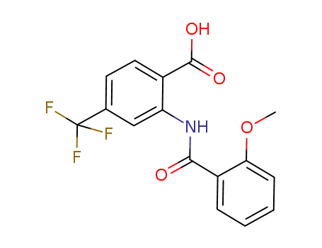 Molecular Structure of 757982-16-4 (2-(2-methoxy-benzoylamino)-4-trifluoromethyl-benzoic acid)