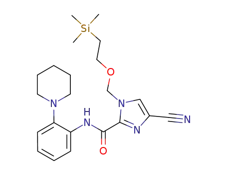 4-cyano-1-(2-trimethylsilanyl-ethoxymethyl)-1H-imidazole-2-carboxylic acid (2-piperidin-1-yl-phenyl)-amide
