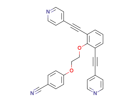 Molecular Structure of 865756-46-3 (Benzonitrile, 4-[2-[2,6-bis(4-pyridinylethynyl)phenoxy]ethoxy]-)