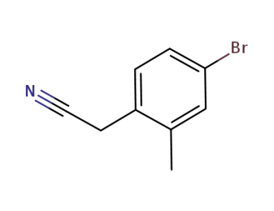 Molecular Structure of 215800-05-8 (2-(4-BroMo-2-Methylphenyl)acetonitrile)