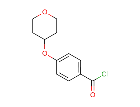 Molecular Structure of 892501-93-8 (4-(Tetrahydropyran-4-yloxy)benzoyl chloride)