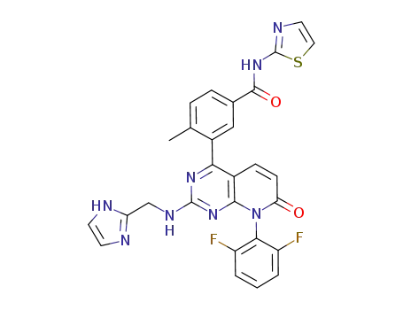 3-{8-(2,6-difluorophenyl)-2-[(1H-imidazol-2-ylmethyl)amino]-7-oxo-7,8-dihydropyrido[2,3-d]-pyrimidin-4-yl}-4-methyl-N-(1,3-thiazol-2-yl)benzamide
