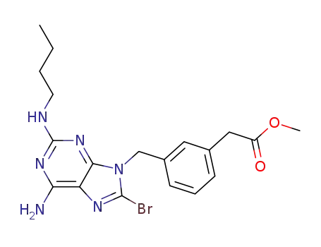 8-bromo-2-butylamino-9-(3-methoxycarbonylmethylbenzyl)adenine