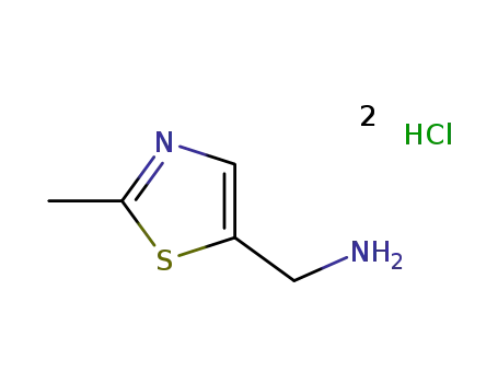 Molecular Structure of 1072806-59-7 ((2-methylthiazol-5-yl)methanamine hydrochloride)