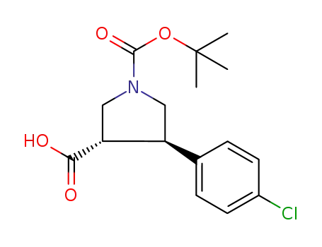Molecular Structure of 851484-56-5 (Boc-trans-DL-b-Pro-4-(4-chlorophenyl)-OH)