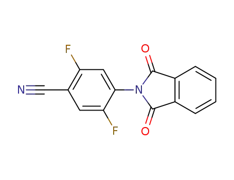 Molecular Structure of 958031-87-3 (4-(1,3-dioxo-1,3-dihydro-2H-isoindol-2-yl)-2,5-difluorobenzonitrile)