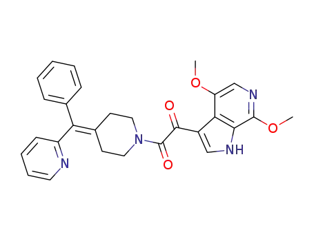 1-[4-(1-phenyl-1-(pyridin-2-yl)-methylene)-piperidin-1-yl]-2-(4,7-dimethoxy-6-azaindol-3-yl)-ethane-1,2-dione