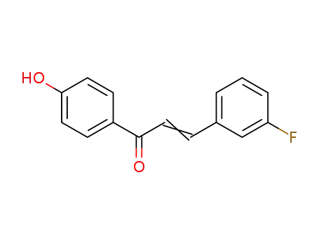 Molecular Structure of 142920-39-6 (2-Propen-1-one, 3-(3-fluorophenyl)-1-(4-hydroxyphenyl)-)