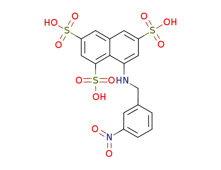 Molecular Structure of 786696-32-0 (1,3,6-Naphthalenetrisulfonic acid, 8-[[(3-nitrophenyl)methyl]amino]-)
