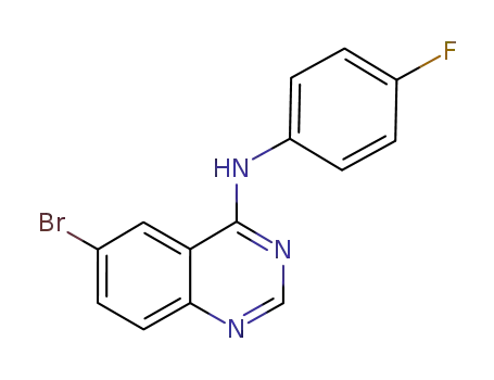 Molecular Structure of 459418-63-4 (6-BROMO-N-(4-FLUOROPHENYL)-4-QUINAZOLINAMINE)