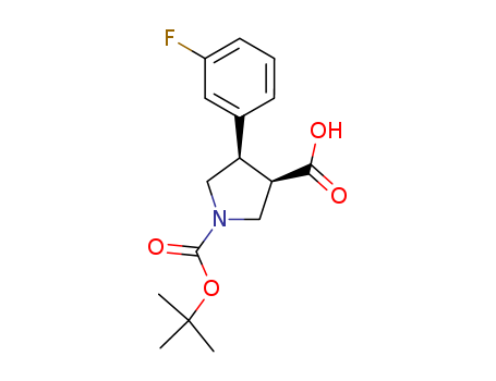 4-(3'-FLUORO)PHENYL-3-CARBOXY-1-BOC-PYRROLIDINE