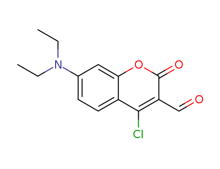 2H-1-Benzopyran-3-carboxaldehyde, 4-chloro-7-(diethylamino)-2-oxo-