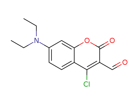 2H-1-Benzopyran-3-carboxaldehyde, 4-chloro-7-(diethylamino)-2-oxo-