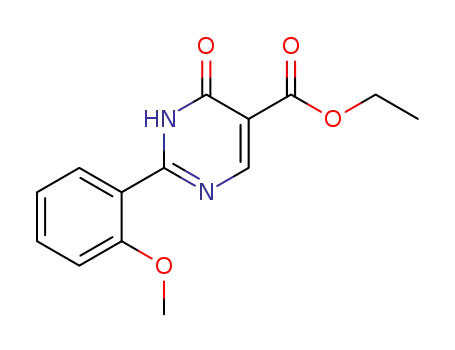 Molecular Structure of 64633-78-9 (5-Pyrimidinecarboxylic acid, 1,4-dihydro-2-(2-methoxyphenyl)-4-oxo-,
ethyl ester)