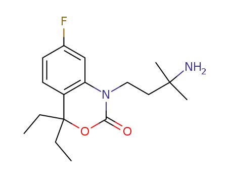 Molecular Structure of 861842-06-0 (2H-3,1-Benzoxazin-2-one,
1-(3-amino-3-methylbutyl)-4,4-diethyl-7-fluoro-1,4-dihydro-)