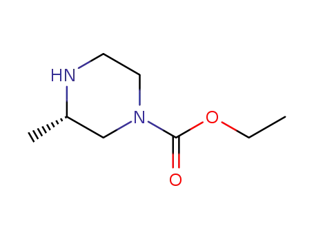 Molecular Structure of 612493-91-1 (1-Piperazinecarboxylicacid,3-methyl-,ethylester,(3S)-(9CI))